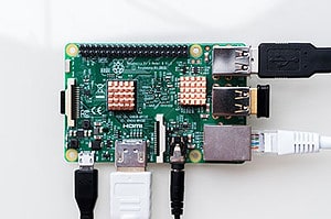 A Raspberry Pi board
