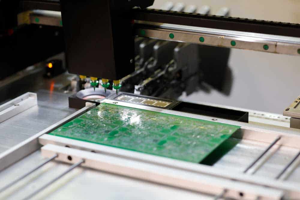 A pick-and-place machine for automated PCB assembly