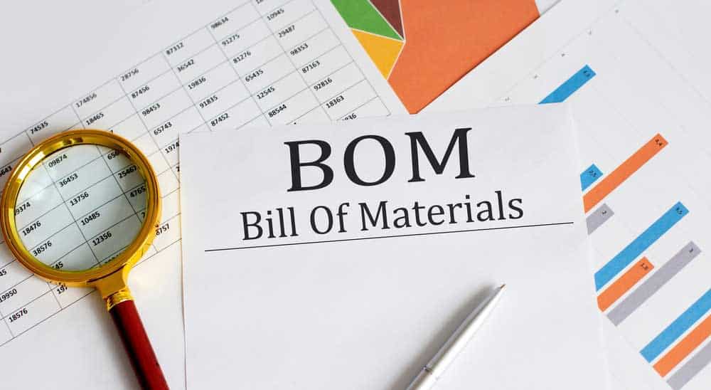 A bill of material