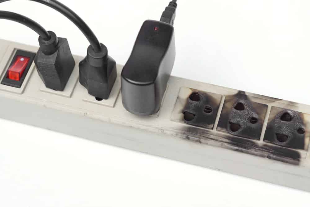 surge protector burnt